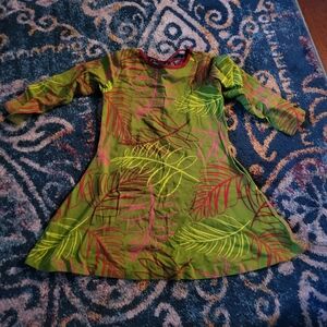 Three Friends Girls Size 5 Green and Pink Tropical Floral Dress DEAL 5 for $20